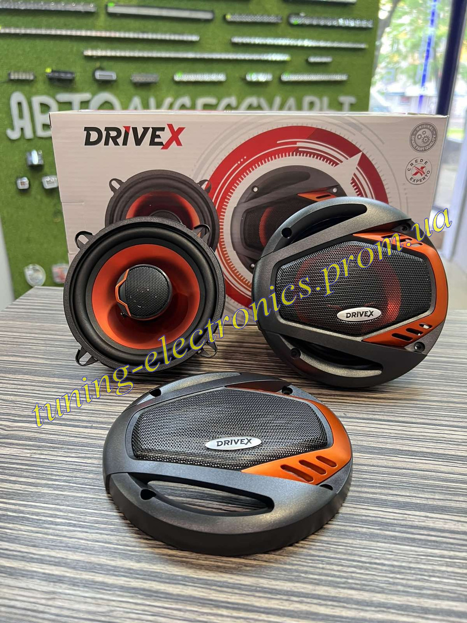 Динаміки круглі DriveX GT-502 13 см 100w з басистим звучанням, автоакустика для авто