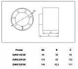 Вентилятор канальний EURO 3 150, фото 5