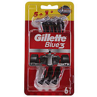 Станок для бритья Gillette Blue3 мужской одноразовый 3 лезвия 5+1 шт