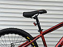 Спортивний велосипед дитячий алюмінієвий ТopRider 24 дюйми "680" червоний + підніжка + крила + насос + дзвінок, фото 2