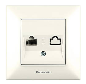 Розетка комп'ютерна (CAT5e) Panasonic Arkedia Slim крем WNTC0404-2BG