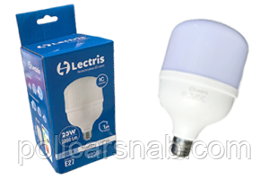 Світлодіодна промислова LED лампа е27 ТМ Lectris, високопотужна енергозберігаюча з вбудованим IC драйвером, для промислових підприємств та складів, холодне світло 6500К, стандартний нарізний цоколь е27, потужність - 23Вт Світлодіодна промислова LED лампа е27 ТМ Lectris, високопотужна енергозберігаюча з вбудованим IC драйвером, для промислових підприємств та складів, холодне світло 6500К, стандартний нарізний цоколь е27, потужність - 23Вт