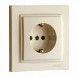 Розетка 1-а з/з Mono Electric, DESPINA (крем)