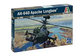 AH-64 D APACHE LONGBOW. Збірна модель вертольота у масштабі 1/72. ITALERI 080