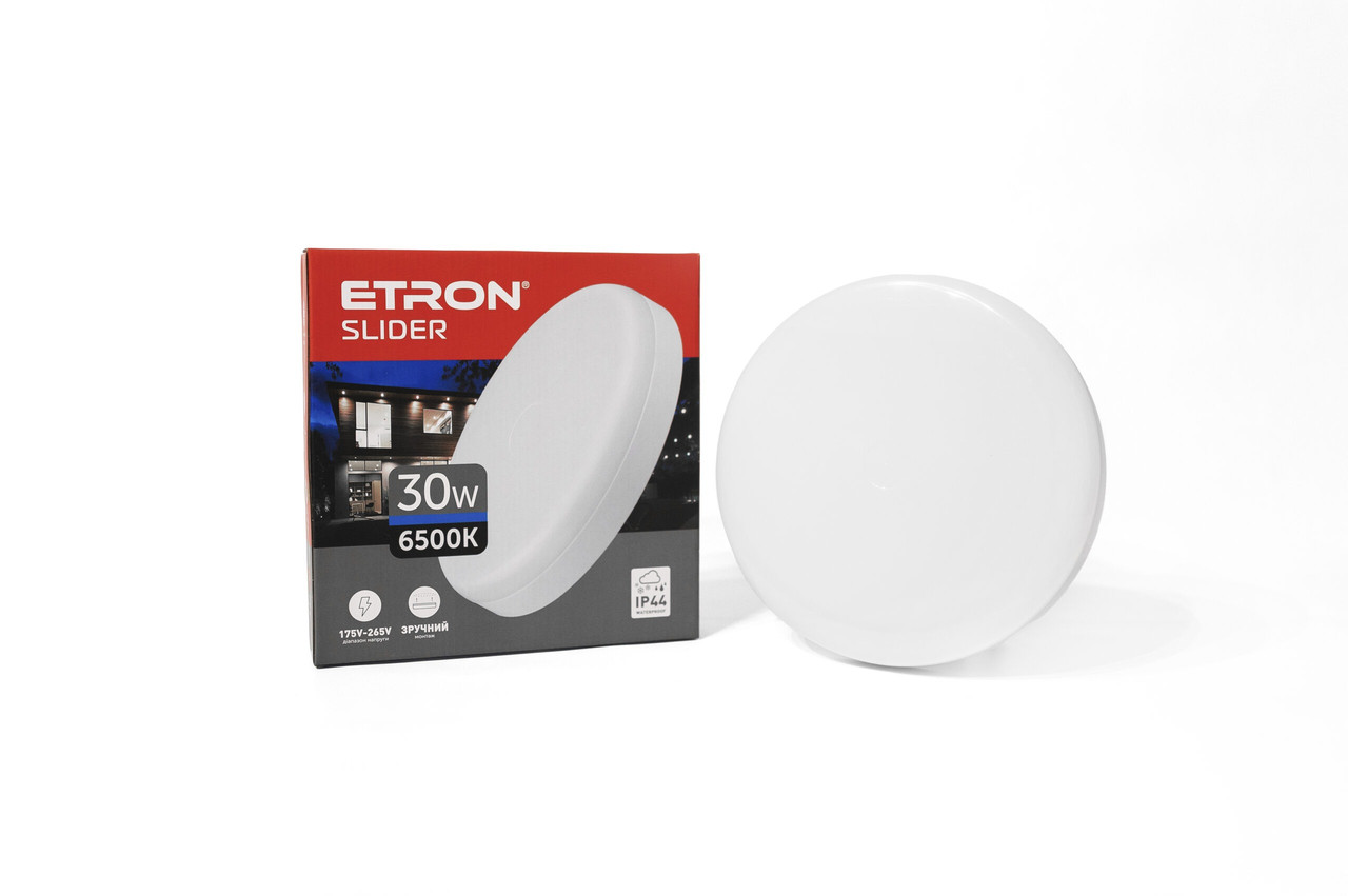 Світлодіодний світильник ETRON Slider 30W 6500K ІР44 круг