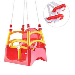 Підвісні гойдалки Doloni toys 0152/4 захисні бортики карабіни для дому та вулиці для дітей малюків