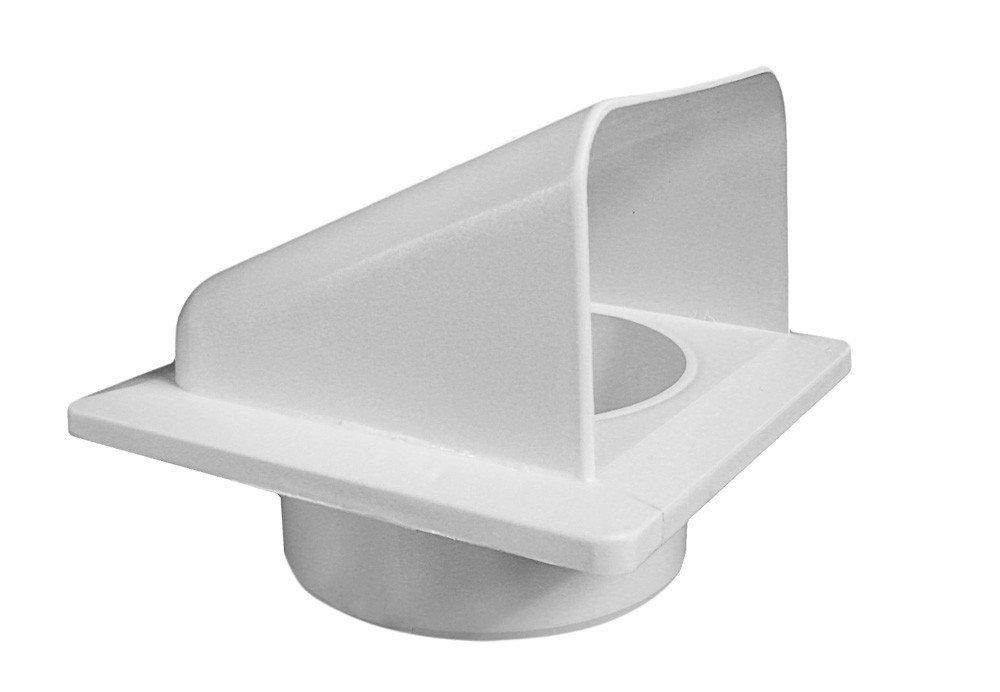 Вентиляційний ковпак з клапаном та фланцем 140х140x100 (білий), фото 1