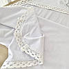 Крижма трикотажна для хрещення "Чарівний янгол-1" 75х80 см Інтерлок Білий/Срібло BetiS, фото 3