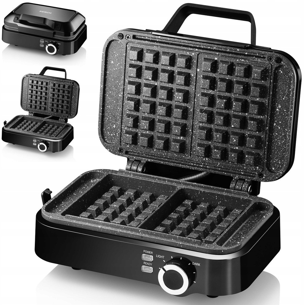 Вафельниця для бельгійських вафель електрична / Електровафельниця мультипіч KERCH SMART 2000W, фото 1