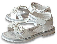 Летние босоножки сандалии летняя обувь для девочки 178 белые Clibee Клиби р.26,27