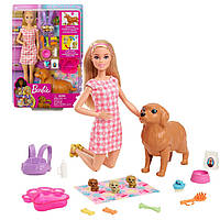 Barbie Newborn Pups HCK75 Кукла Барби Новорожденные щенки