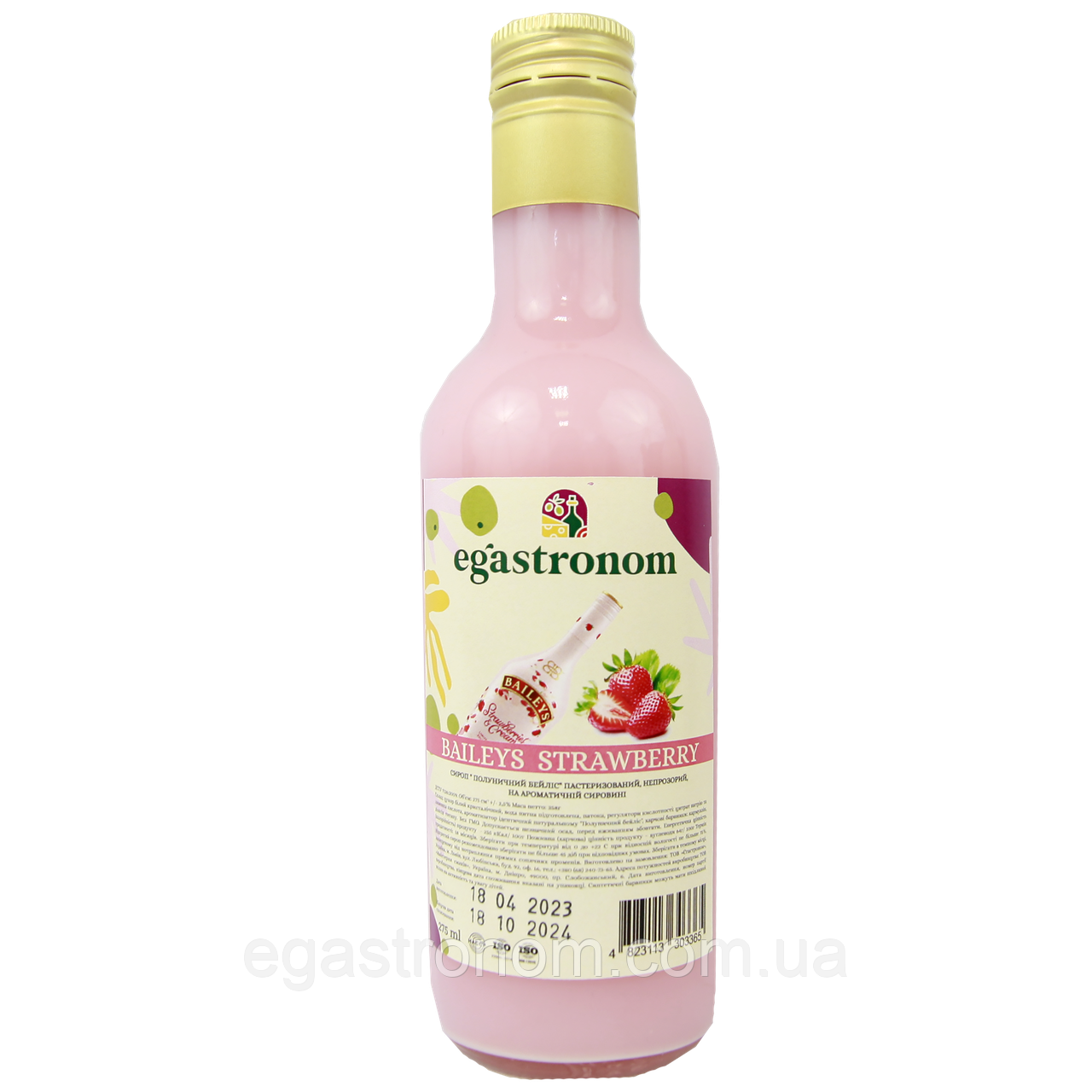 Сироп полуничний бейліс Єгастроном Egastronom baileys strawberry 275ml 16шт/ящ (Код: 00-00014401), фото 1