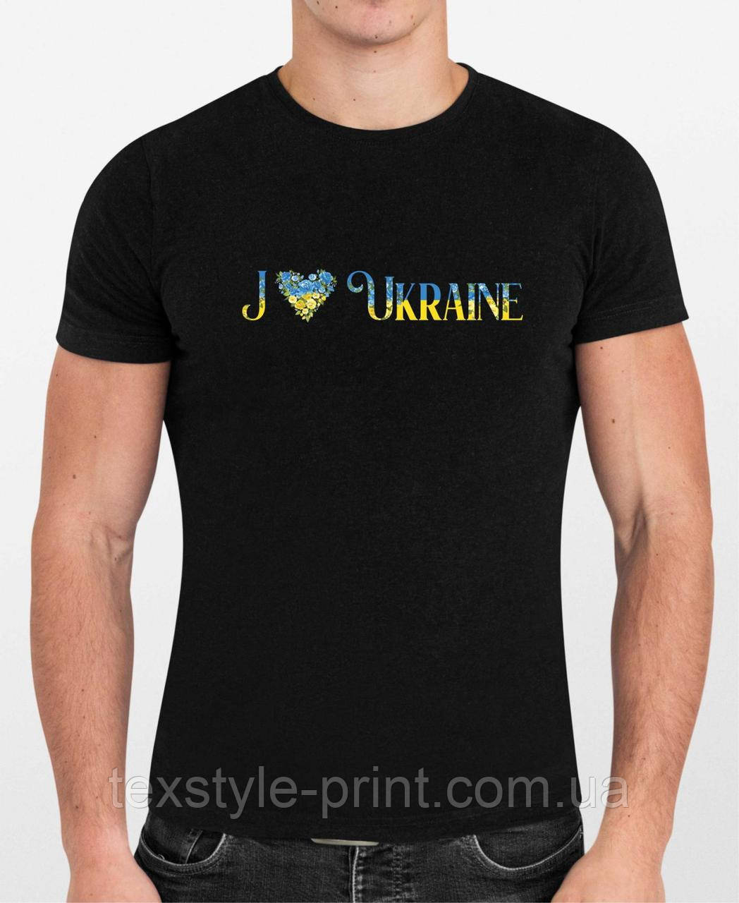 Футболка чоловіча з друком Urraine Чорна