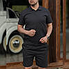 Футболка та шорти чоловічий комплект лляний стильний легкий повсякденний практичний літній висока якість, фото 2