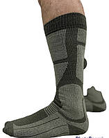 Армійські трекінгові шкарпетки оливи, військові високі шкарпетки для зсу тактичні хакі