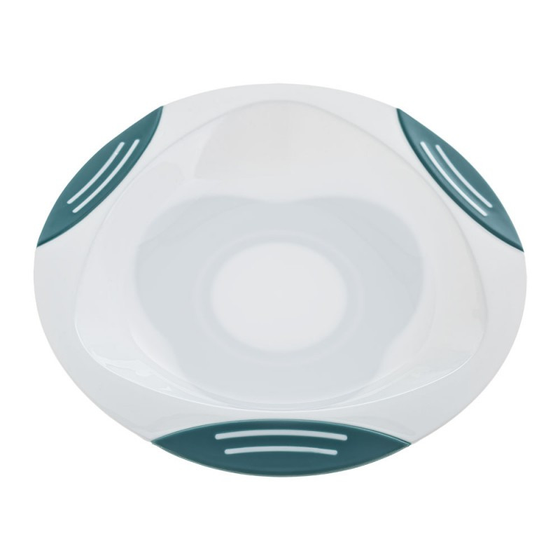 Тарілка на присосці Akuku A0524, білий-бірюзовий, фото 1