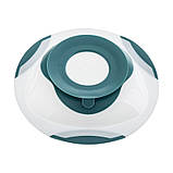 Тарілка на присосці Akuku A0524, білий-бірюзовий, фото 2