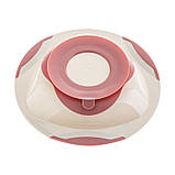 Тарілка на присосці Akuku A0525, рожевий-сірий, фото 2