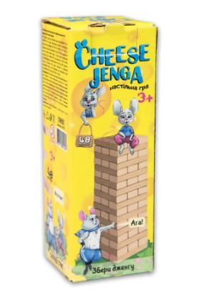 Настільна гра Cheese Jenga 48 брусків, укр. мова, Стратег, 30718