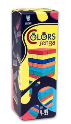Настільна гра Colors Jenga 48 брусків, укр. мова, Стратег, 30717, фото 1