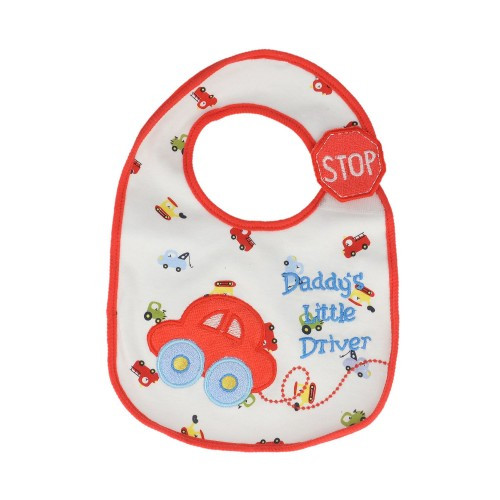 Бавовняний махровий нагрудник Машинка Akuku A0261, фото 1