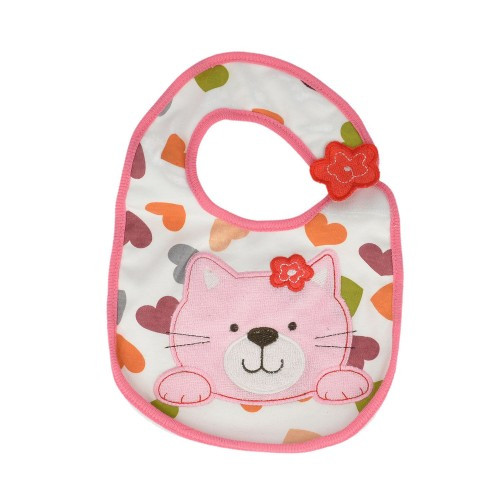 Бавовняний махровий нагрудник  Котик Akuku A0261, фото 1