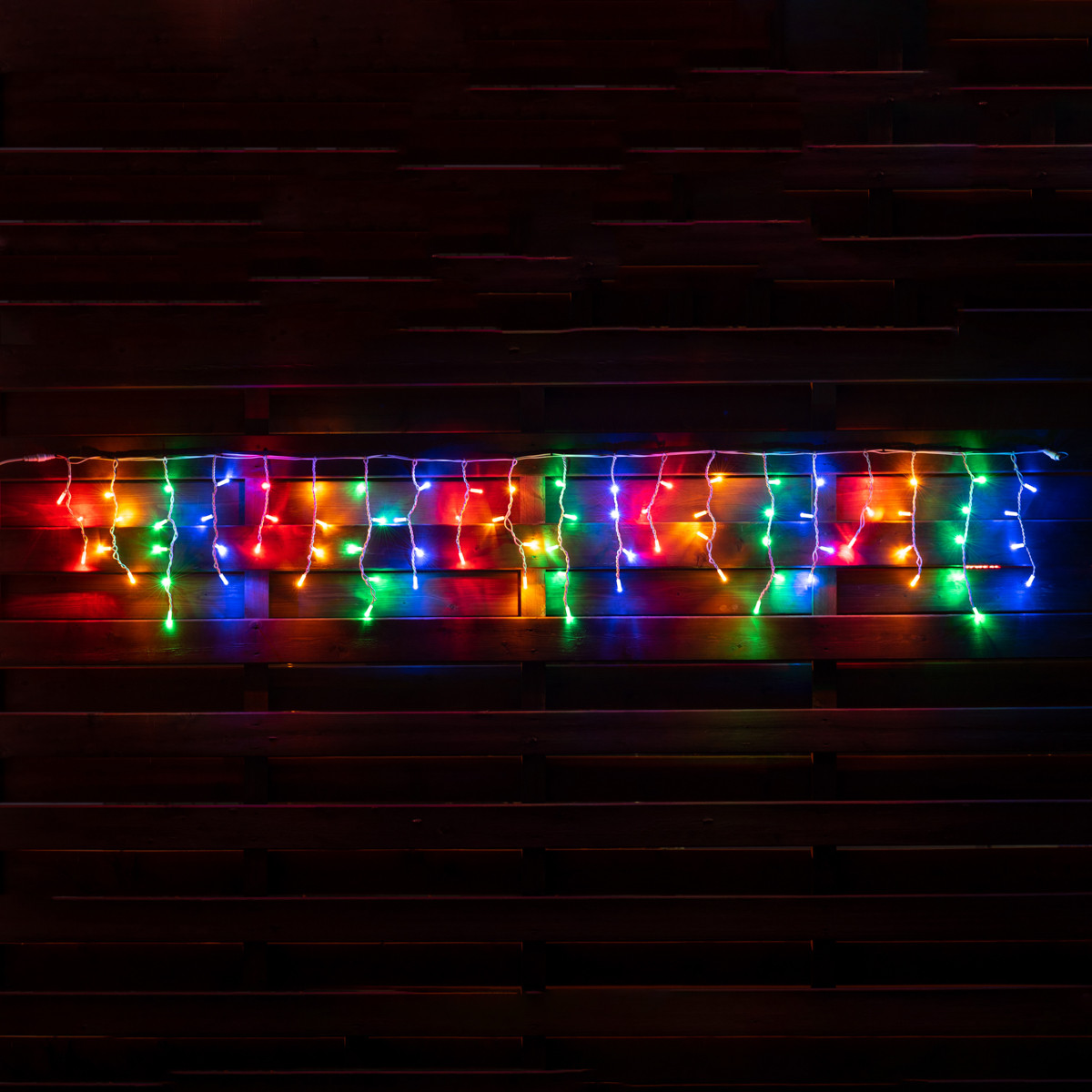 Електрогірлянда-штора LED вулична Yes Fun 80 ламп IP 65 багатобарвна білий код: 801169