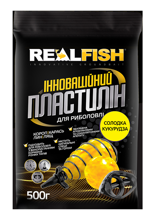 Пластилін Realfish Солодка кукурудза 0.5кг, фото 1