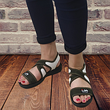 Босоніжки жіночі захисні з білим липучка ззаду, фото 2