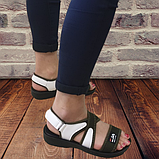 Босоніжки жіночі захисні з білим липучка ззаду, фото 3