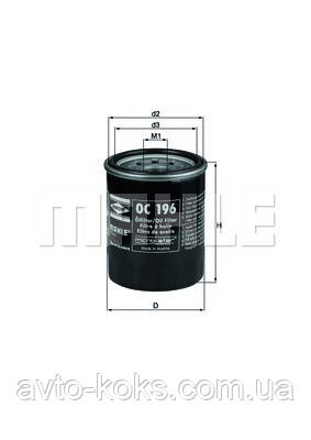 Mahle OC196 Фільтр масляний Mitsubishi Nissan Honda KIA, фото 1