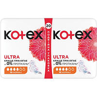 Гигиенические прокладки Кotex Ultra Dry Normal Duo 4 капли, 20 шт