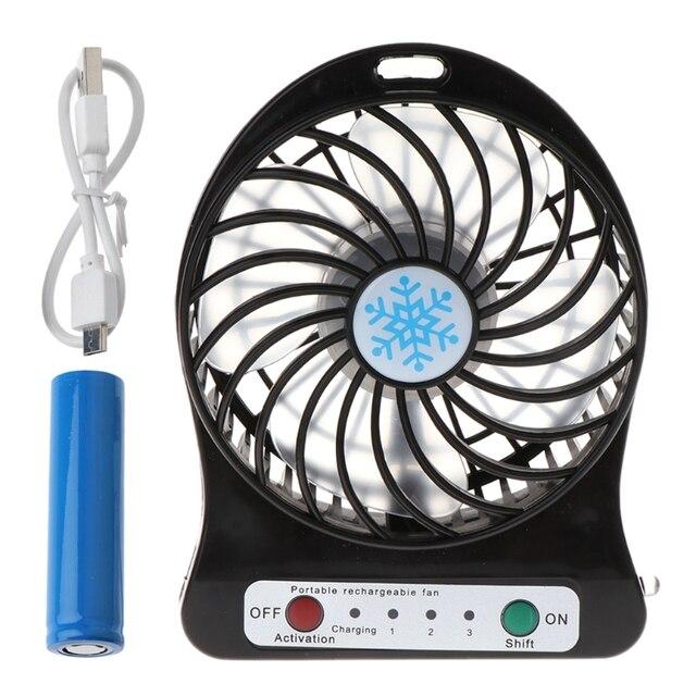 Настільний міні-вентилятор Portable Fan з USB-зарядкою – 3 швидкості, знімний акумулятор