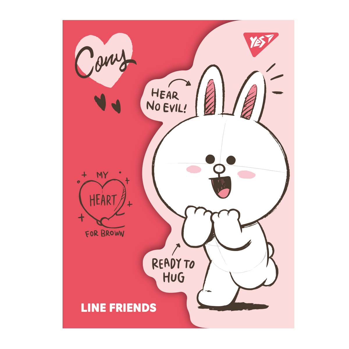 Папка-органайзер YES А4 з клапаном на липучці Line Friends. Cony (492104)