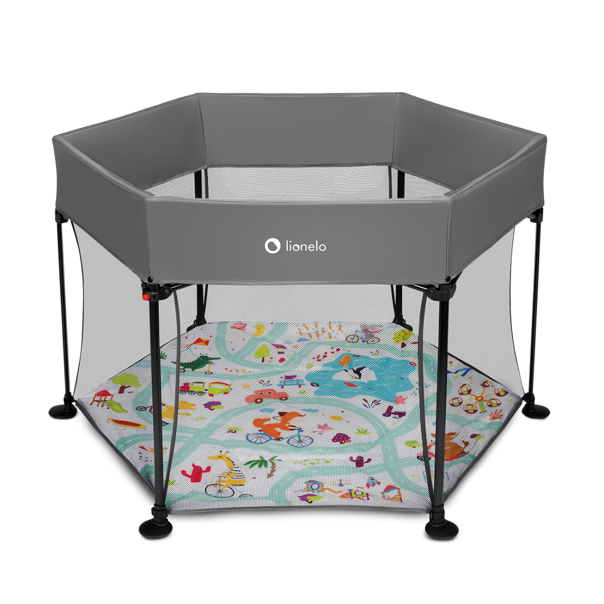 Манеж Lionelo ROEL GREY MULTICOLOR, фото 1