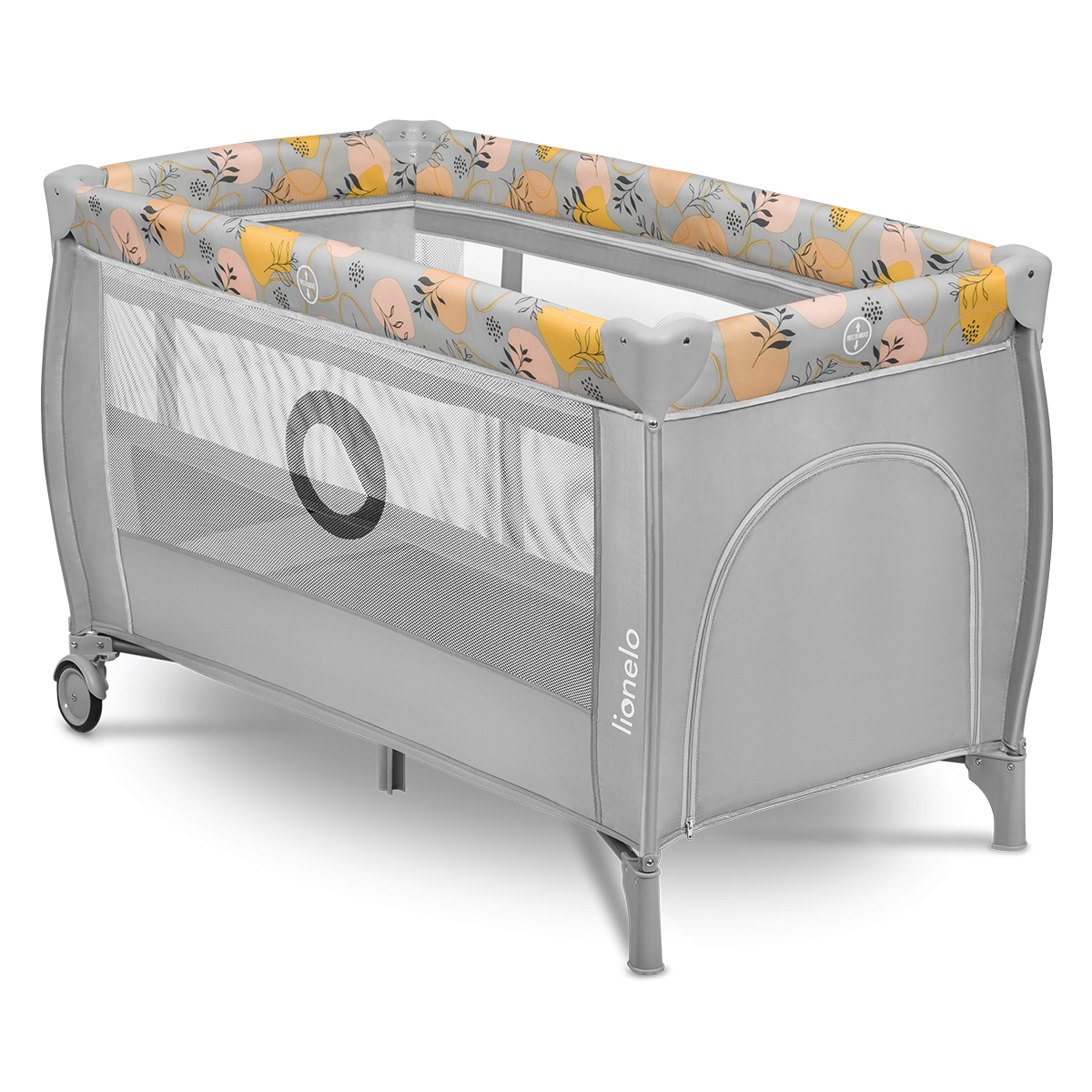 Манеж Lionelo STEFI PLUS PINK YELLOW, фото 1