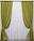 Однотонна тканина "Льон мішковина". Висота 2,8 м. Колір оливковий. 106ш, фото 2