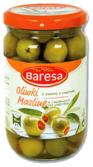 Оливки з болгарським перчиком Baresa 330 ml