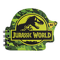 Блокнот YES А7/24 дв. спираль Jurassic World фигурный (681816)
