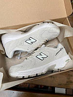 Женские кроссовки в стиле New Balance 530, белый, бежевый, черный, Вьетнам Нью Беленс 530 білі з бежевим