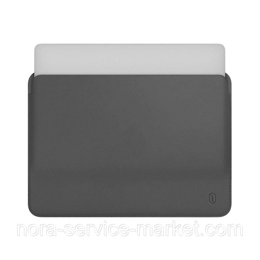 Чехол WIWU Leather Sleeve for MacBook 12" gray