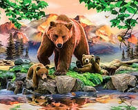 Алмазна мозаїка Бурі ведмеді 30*40 см без рамки 40 * 8 * 5 см (H8777)