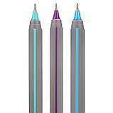 Ручка кулькова YES Triangular Gray 0 7 мм синя набір 25 шт (412103), фото 3