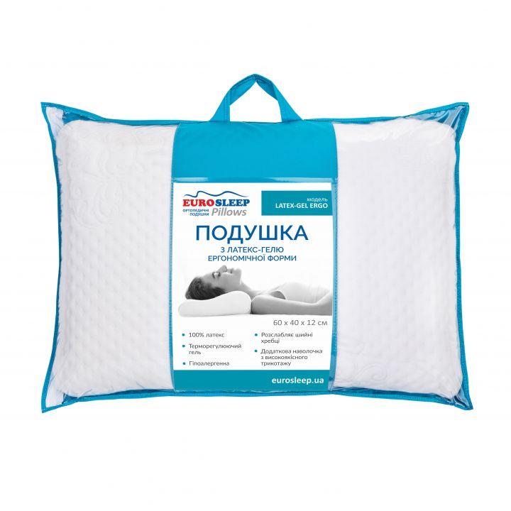 Ортопедична подушка LATEX "GEL ERGO" 60х40х12 см. від ТМ "Eurosleep"