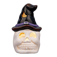 Статуэтка Yes! Fun Хэллоуин Skull in hat , 10 см, LED (974189)