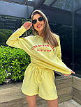 Костюм жіночий трикотажна бавовна спортивне худі світшот і шорти California Каліфорнія (в кольорах), фото 2