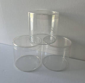 Прозорий пластиковий тубус 140х160 мм.