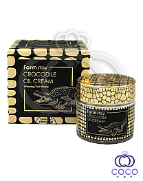 Крем для обличчя з крокодиловою олією Farm Stay Crocodile Oil Cream 70 g ( УЦІНКА )