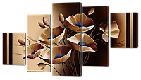 Модульная картина Interno Холст Нежные маки 142х80см (R840L)