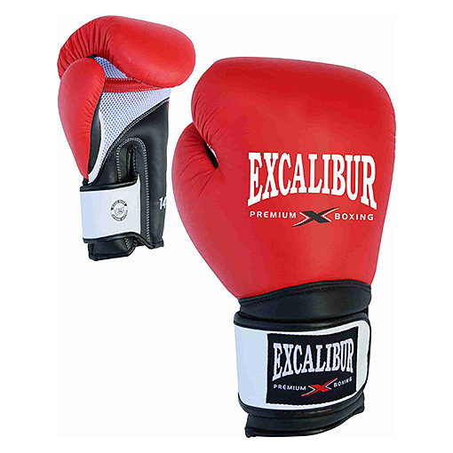 Боксерські рукавиці Excalibur Pro King 8041-01 10 унцій червоний/чорний/білий